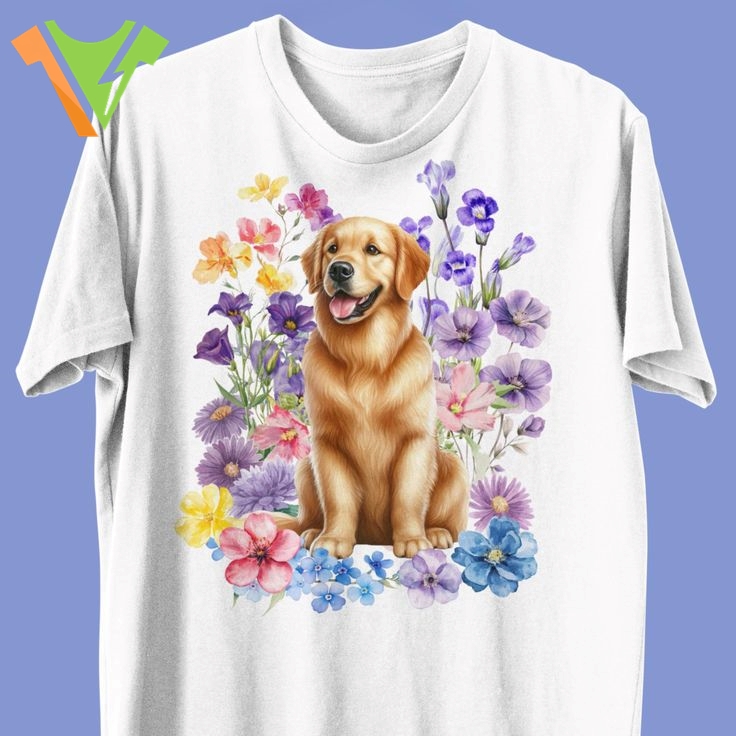 anthropologie golden retriever shirt 2 Tee