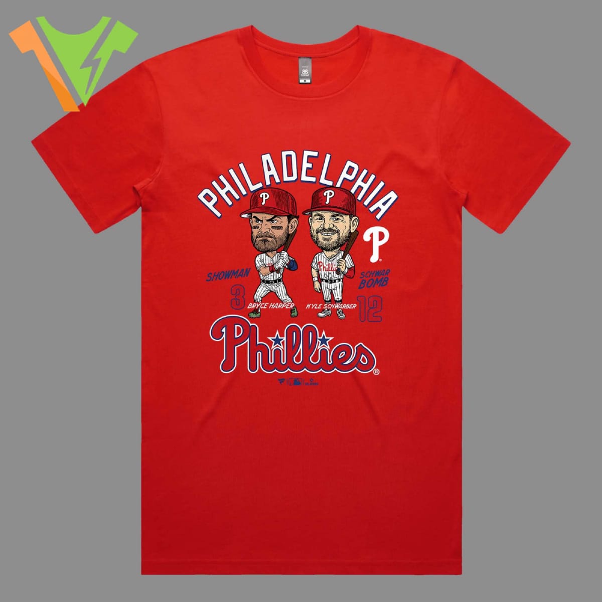 Bryce Harper & Kyle Schwarber Philadelphia Phillies Player Duo T-shirt Bryce Harper & Kyle Schwarber Philadelphia Phillies Player Duo T-shirt