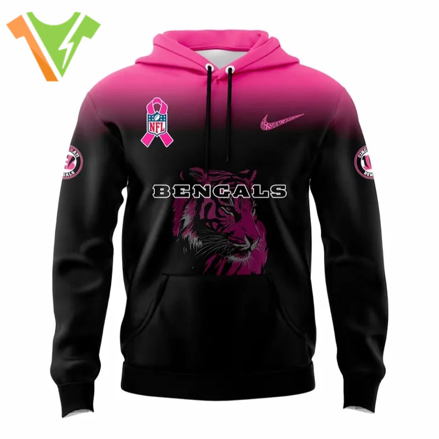 Cincinnati Bengals Nfl Breast Cancer Awareness 2025-2026 Hoodie Cincinnati Bengals Nfl Breast Cancer Awareness 2025-2026 Hoodie